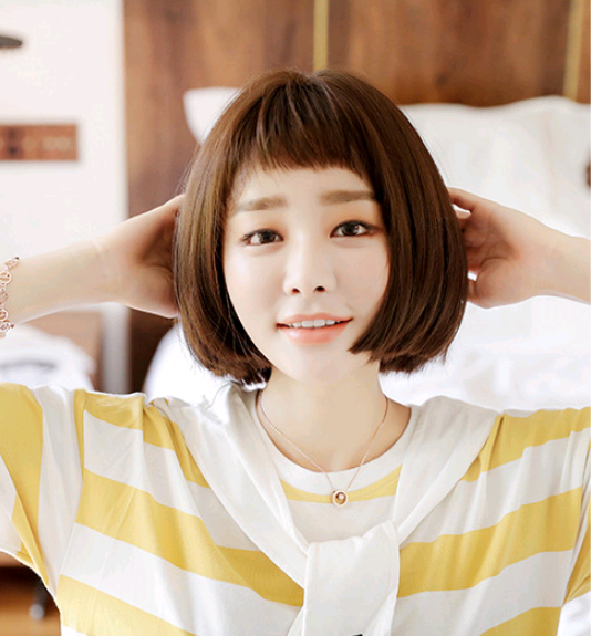 New Women's Bobo Wig - Realistic Short Straight Hair