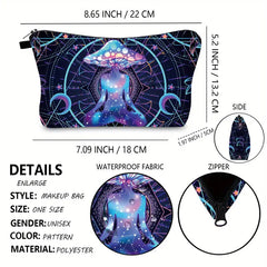 Waterproof Fashion Mushroom Cosmetic Bag for Travel