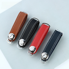 Creative Zinc Alloy Leather Keychain for Storage