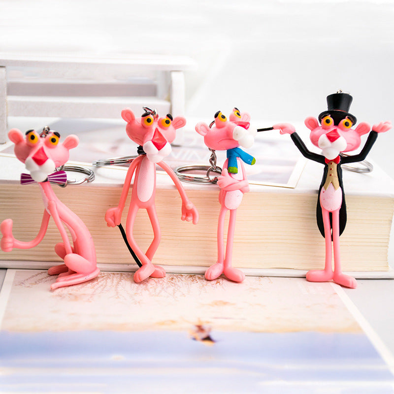 Cute Pink Panther Keychain for Couples - Trendy Accessory