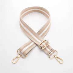 Casual Stripe Adjustable Bag Strap with Gold Thread