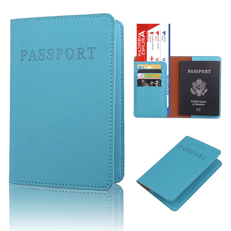 Solid Color Long and Short Passport Holder Set