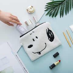 Women's Cute Animal Makeup Bag in Soft Lamb Wool