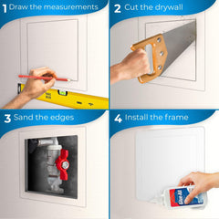 Access Panel for Drywall 22x22 inch Wall Hole Cover Access Door White Plastic