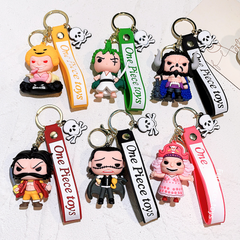 One Piece Keychain Set: Luffy, Ace, Zoro & More