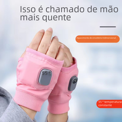 USB Heated Touchscreen Winter Gloves - Half Finger Design