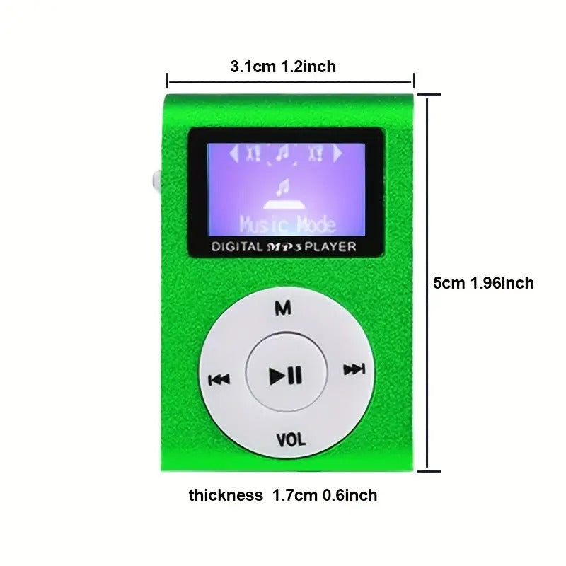 Mini Portable Metal Clip MP3 Player with Screen