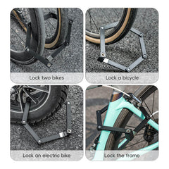 ROCKBROS Folding Bike Lock Key Type Anti-Theft Bicycle Lock