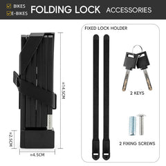 ROCKBROS Folding Bike Lock Key Type Anti-Theft Bicycle Lock