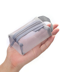 Unisex Nylon Square Mesh Makeup Case and Coin Purse