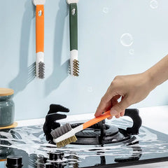 1pc Range Hood Plastic Cleaning Brush and Metal Scrubber