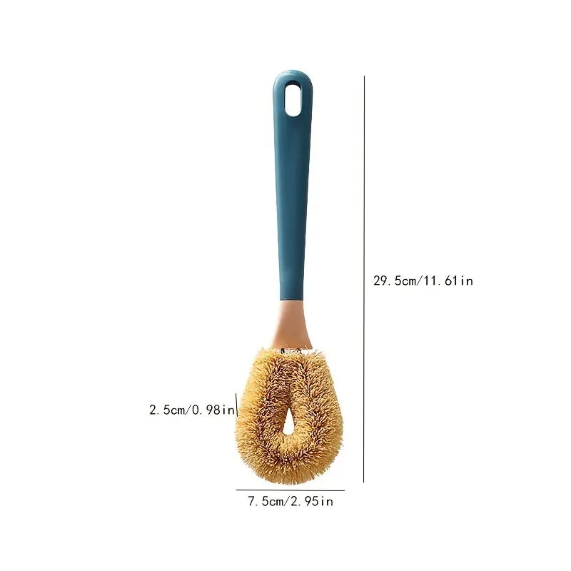 Eco-Friendly Long Handled Coconut Fiber Dish Brush