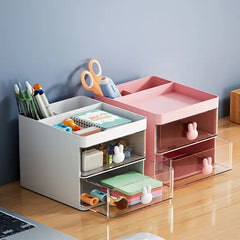 Cute Cartoon Rabbit Pen Holder - Large Capacity Storage Box