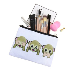 Funny Monkey Travel Makeup Case Organizer for Women