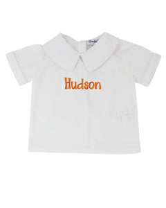 Boys Peter Pan Collar Short Sleeve Shirt