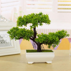 Simulation Lifelike Simple Potted Decor Artificial Bonsai Pine Tree Decorative Bonsai Ornaments Fake Gift Artificial Accessories Fake Flowers Arrangements for Home Decoration