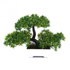Simulation Lifelike Simple Potted Decor Artificial Bonsai Pine Tree Decorative Bonsai Ornaments Fake Gift Artificial Accessories Fake Flowers Arrangements for Home Decoration