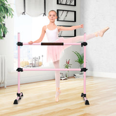 4 Feet Portable Ballet Barre with Adjustable Height