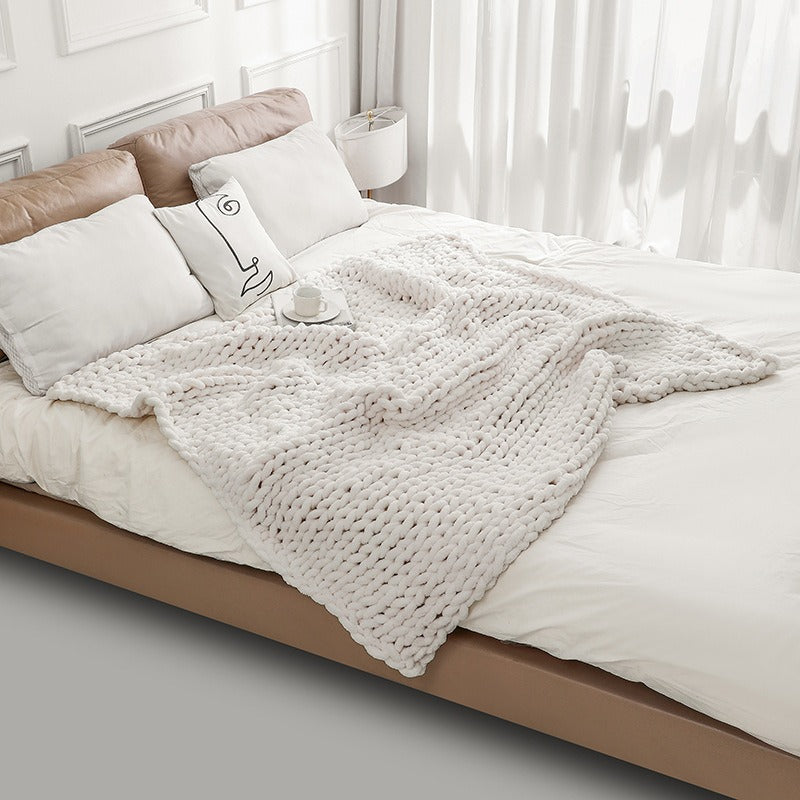 Chenille Thick Thread Blanket Hand-Woven AC Blanket