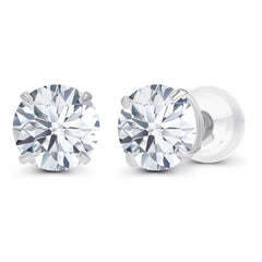 1.00 CTW AGI Certified Lab-Grown Diamond Stud Earrings in 14K Gold – E Color VS Clarity