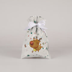 Simple Drawstring Christmas Gift Bag Set