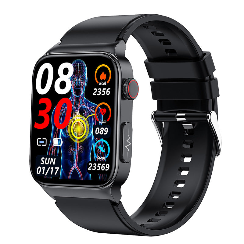 2022 E500 Smart Blood Sugar Watch with ECG & PPG
