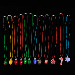 Cool Light Up Necklace with Santa and Christmas Tree