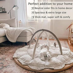 Removable Plush Baby Play Mat with Toys