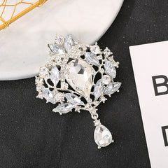 Luxury Water Drop Pendant Brooch for Women Jewelry