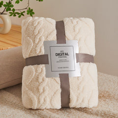 Jacquard Coral Flannel Blanket
