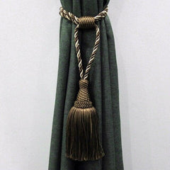 Tassels Curtain Tieback Gold Hanging Ball Braid Rope Holdback Window Drape Room Accessories Curtains Holder Buckle Strap European Style High-Grade Curtains Tieback Rope Tassel Holdbacks