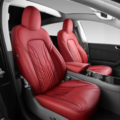 TESERY Nappa Leather Seat Covers for Model 3 Highland & Model Y Juniper