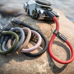 Anti-Slip Camera Wrist Strap, Cotton & Leather, 30cm, Multiple Colors