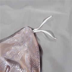 Silk Satin Jacquard 4-Piece Bedding Set with Duvet Cover