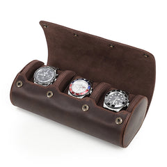 Vintage Crazy Horse Leather Watch Storage Box (Set of 3)