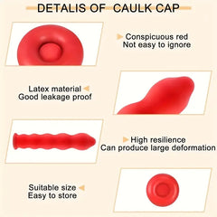 Rubber Tip Protective Sleeve for Glass Mouth Sealing