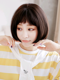 New Women's Bobo Wig - Realistic Short Straight Hair