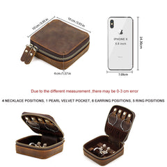 Travel Jewelry Box with Zipper for Bracelets and Rings