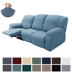 8-Piece Set of Elastic Velvet Couch Covers for 3 Cushions