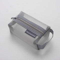 Unisex Nylon Square Mesh Makeup Case and Coin Purse