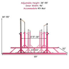Yoga Set: 4-Panel Gymnastics Mat + Gymnastic Training Parallel Bars