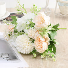 Artificial Rose and Peony Bouquet for Home Decor