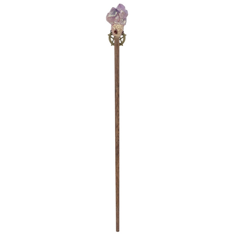 Natural Crystal Stone Magic Wand (33–36 cm)