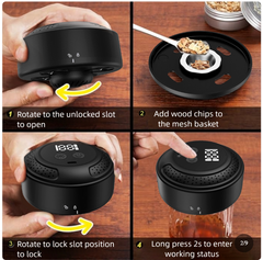 Electric Cocktail Smoking Device with Wood Set