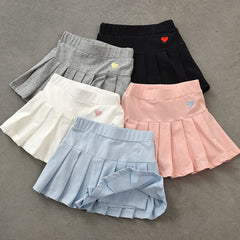 Girls' Pleated Anti-Slip Summer Skirt for Ages 8+