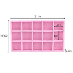 Velvet Jewelry Box Display Tray Drawer Storage Jewelry Holder For Ring Earrings Necklace Bracelet Soft Velvet Organizer Case Velvet Display Holder for Earrings Ring Bracelet Necklace