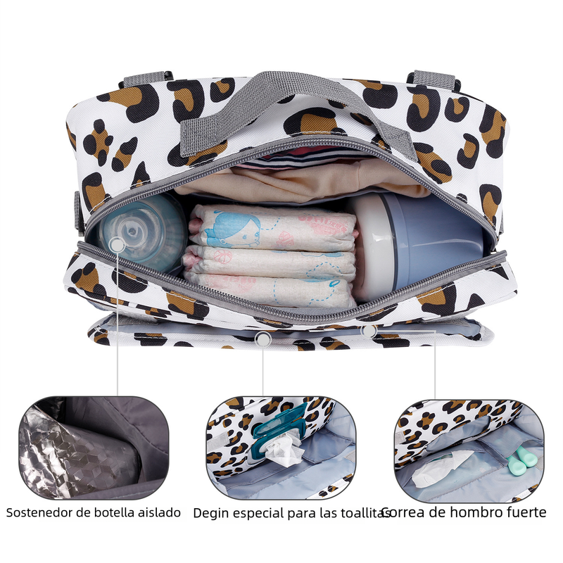 2022 Waterproof Baby Stroller Diaper Bag with Print