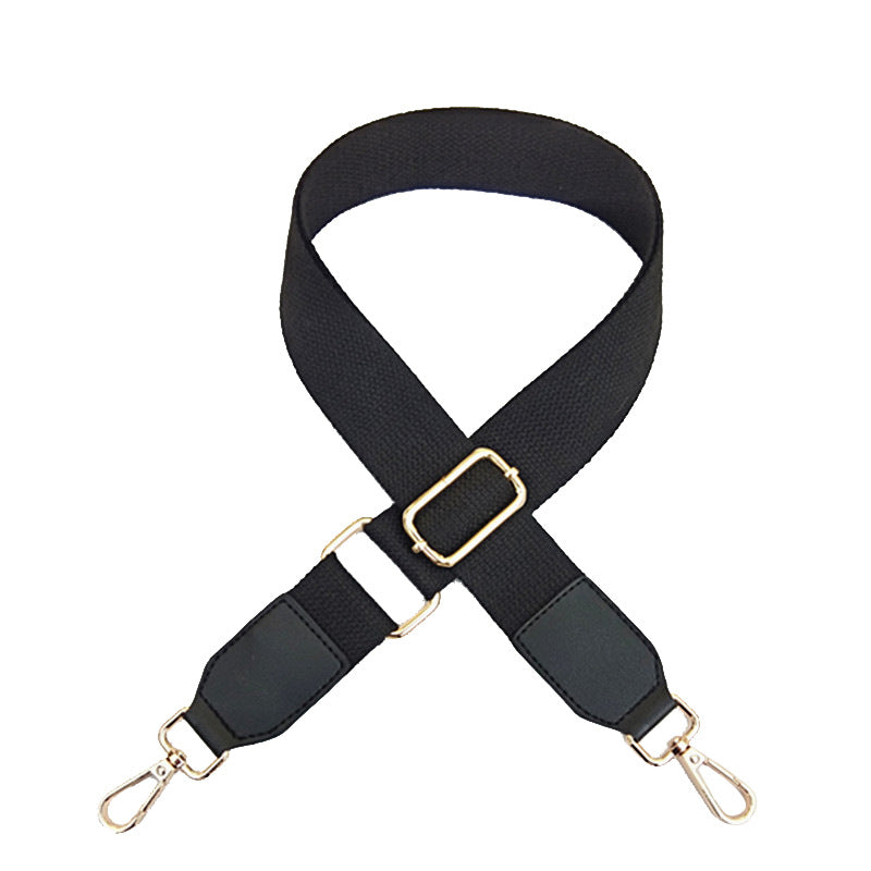 Adjustable Cotton Webbing & PU Leather Shoulder Strap
