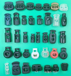 Black and White Plastic Spring Lock Buckles (Single/Dual)