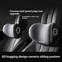 Universal Memory Foam Car Seat Cushion & Headrest Pillow